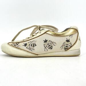Bandolinos women’s cream leather and fabric lace up Bee sneaker shoes EU35 /US5